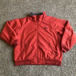 Lands End Jacket Adult Extra Large Red Quilted Squall Full Zip Outdoor Lined Men